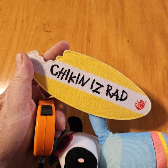 Chick-fil-A Surfer Cow Plush 2022 Chikin Iz Rad Stuffed Toy Promo Gift - Picture 4 of 10